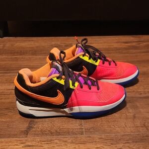 Men Nike JA 1 ALL STAR Red and Orange Sneakers Vibrant Color-Blocking Design